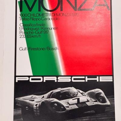 Porsche Monza Signed And Numbered Print
Porsche Monza 1000 kn 1970. Poster in Italian. Trofeo Filippo Caracciolo Classificia Finale...