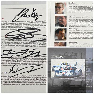 2007 ALMS Autographed Team Dyson Racing Porsche RS Spyder
Chris Dyson, Guy Smith, Butch Leitzinger, and Andy Wallace. 