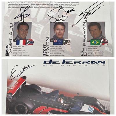 2008 Autographed De Ferran Motorsports Acura ARX
Gil De Ferran, Scott Dixon, and Simon Pagenaud. 8.5" x 11".