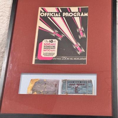 18th 500 Mile International Sweepstakes 1930 Official Program And Tickets
