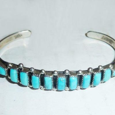 Sterling NA Turquoise cuff