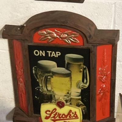 Lot 188 | Vintage Strohs Beer Sign Advertisement
