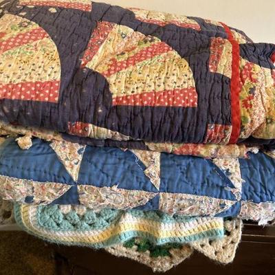 Lot 63 | Hand Made Quilts & Crocheted Blankets
