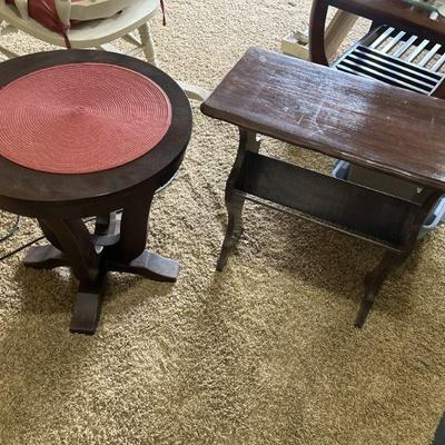 Lot 124 | Two Vintage Wood Side Tables
