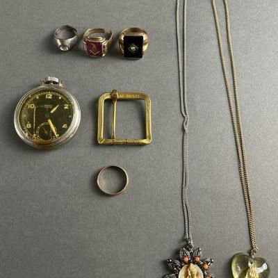 Lot 129 | 14K Ring, 10K Rings, Westclox & More
