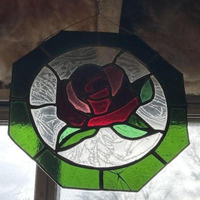 Lot 175 | Vintage Stained Glass Rose
