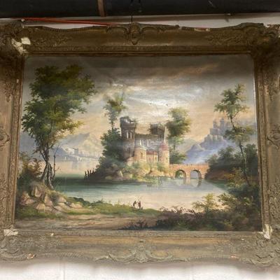 Lot 204 | Antique Oil On Canvas
