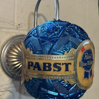 Lot 177 | Vintage Pabst Blue Ribbon Beer Hanging Light Sign
