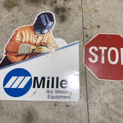 Lot 229 | Metal Miller Welding Equipment & Stop Sign
