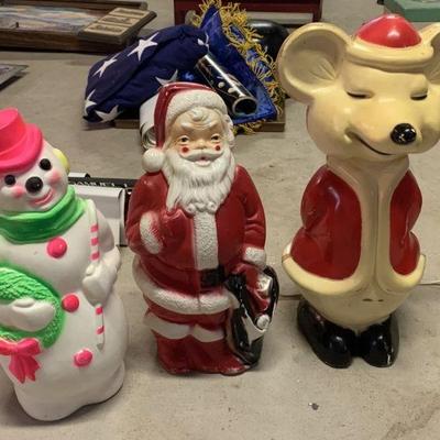 Lot 136 | Vintage Christmas Small Blow Molds
