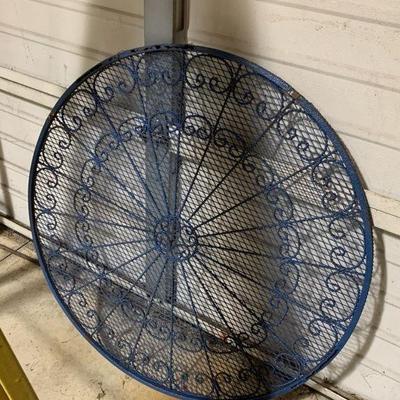 Lot 237 | Painted Blue Metal Ornate Table Top
