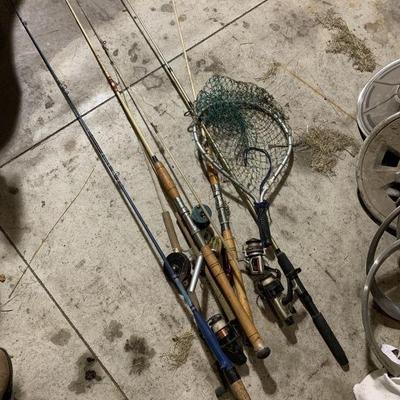 Lot 256 | Lot of Vintage Fishing Poles and Equipment
