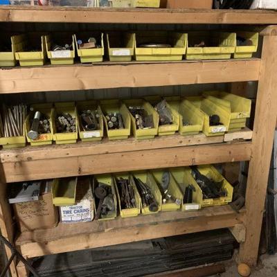 Lot 254 | Lot of Yellow Plastic Part Storage Bins W Contents
