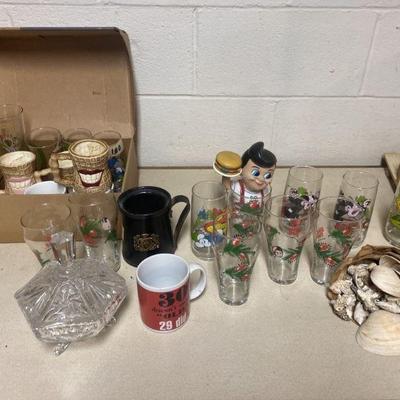 Lot 203 | Vintage Smurfs, Big Boy Glasses & More
