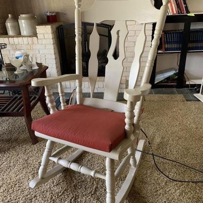 Lot 102 | Painted Taupe Rocking Chair
