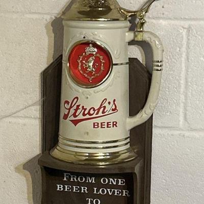 Lot 185 | Vintage Strohs Beer Sign Advertisement
