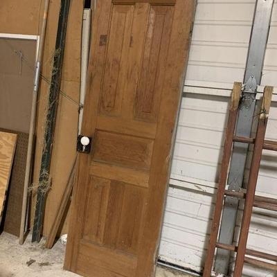 Lot 236 | Antique Door With Porcelain Door Handle
