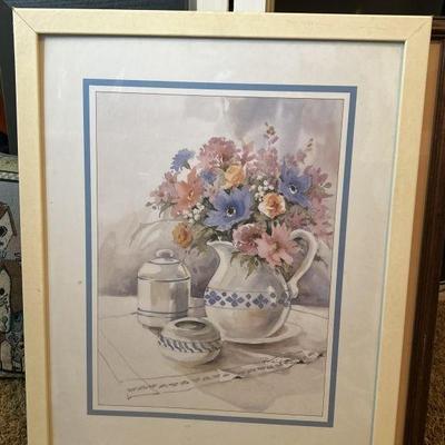 Lot 35 | Signed Artwork Floral Table Setting

