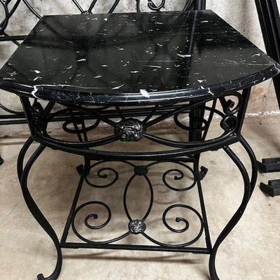 marble & wrought iron