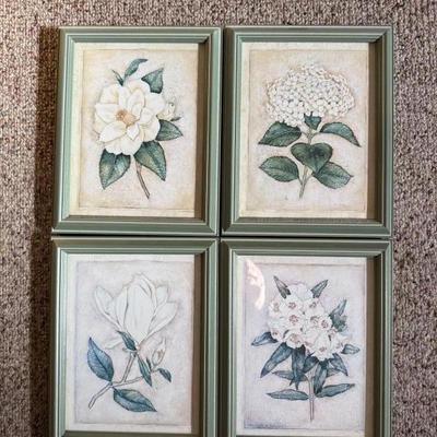 Framed Flower Prints 