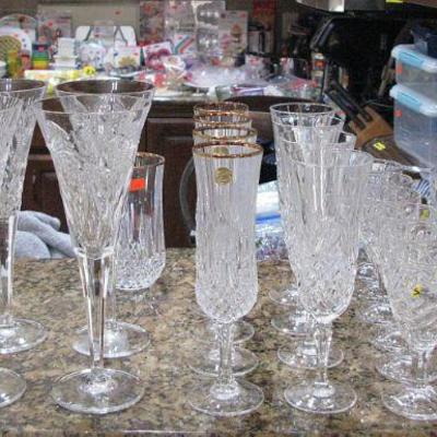Crystal Champagne Flute Glasses