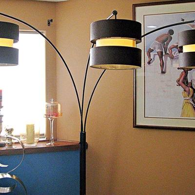 Dark Bronze Finish 3-Lights Arc Tree Floor Lamp