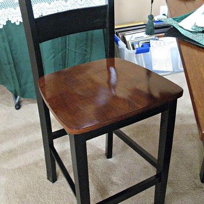 Solid Wood Counter Height Dining Table and 4 Chairs