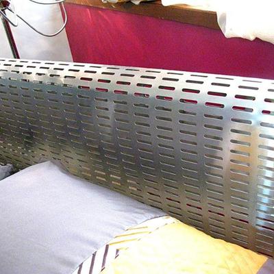 Modern Brushed Platinum Queen Bed / Mattress 