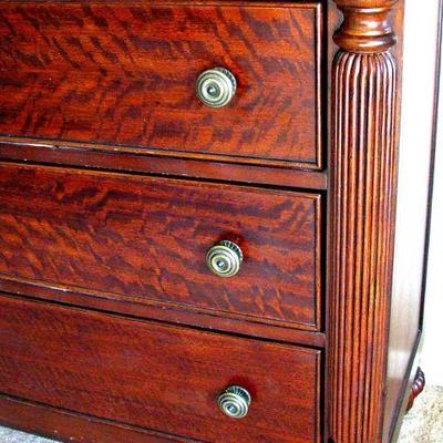 Carved Tall Post King Bed / Mattress (Matching Dresser) 