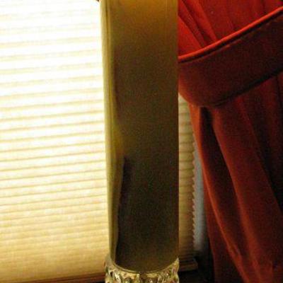 Concord Simone Marble Crystal Column Table Lamp 2 lights Lucite Base Set of 2