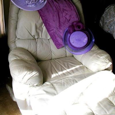 White Leather Recliner