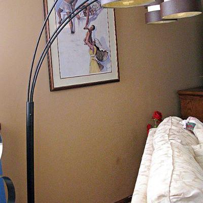 Dark Bronze Finish 3-Lights Arc Tree Floor Lamp