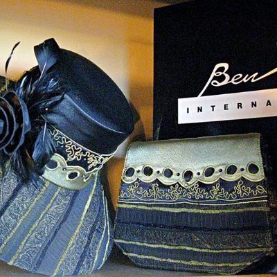 Ben Marc International Hat with Matching Clutch and Box