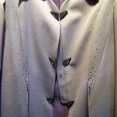 Powder Blue Jacket With Sprinkles of Clear Stones