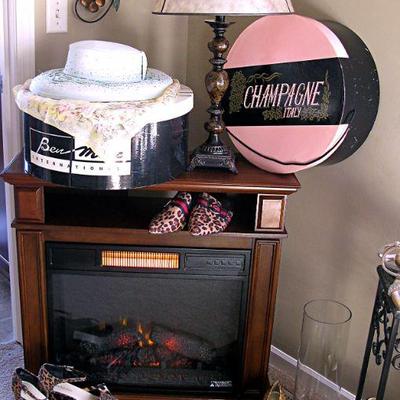 Compact Fireplace Heater with Remote