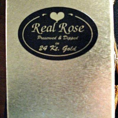 24 Kt Gold Dipped Real Roses