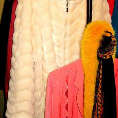 White Faux Fur Coat with Hood