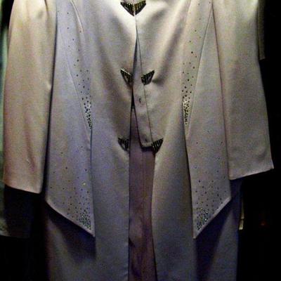 Powder Blue Jacket With Sprinkles of Clear Stones