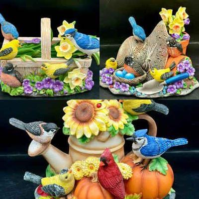 (3) Bradford Exchange Beautiful Bird Figurines
