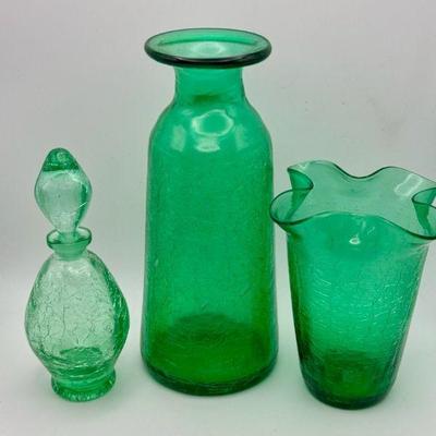 Vintage Crackle Glass