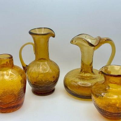 Vintage Crackle Glass
