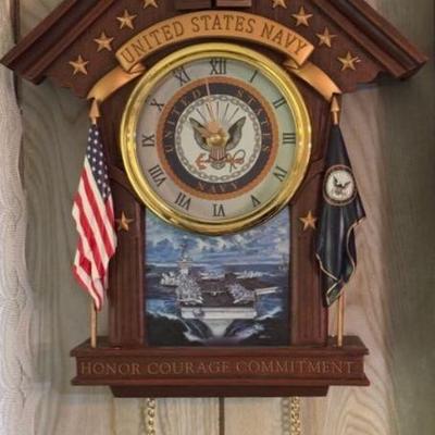 United States Navy Cuckoo Clock
Numbered by Dennis Lyall 2017 from the Bradford Exchange. Battery powered. Not tested. 