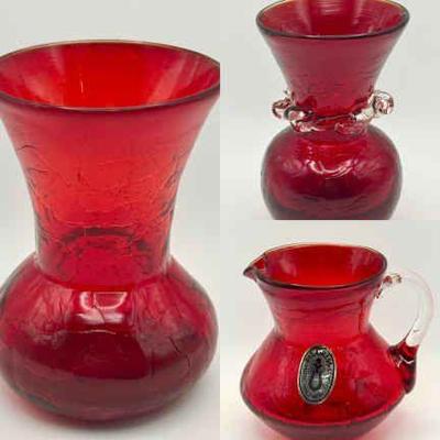 Vintage Crackle Glass