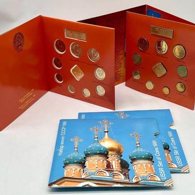 (2) Sets of 1991 USSR Brilliant Uncirculated Coins
