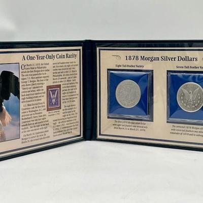(2) 1878 Morgan Silver Dollars - Eight Tail Feathers & Seven Tail Feathers
