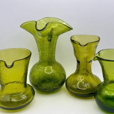 Vintage Crackle Glass