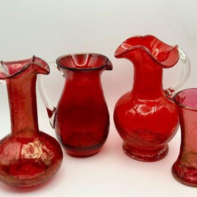 Vintage Crackle Glass