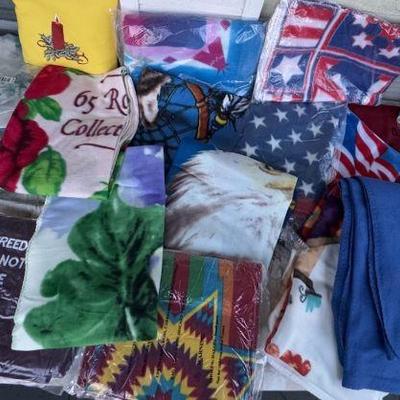 Tote Of Fleece Blankets
