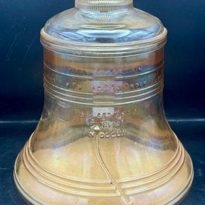Vintage Amber Bicentennial Liberty Bell Irrrjdescent Jar
