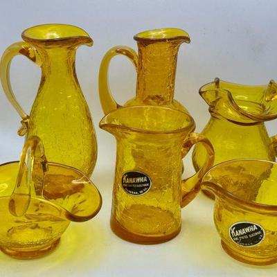 Vintage Crackle Glass